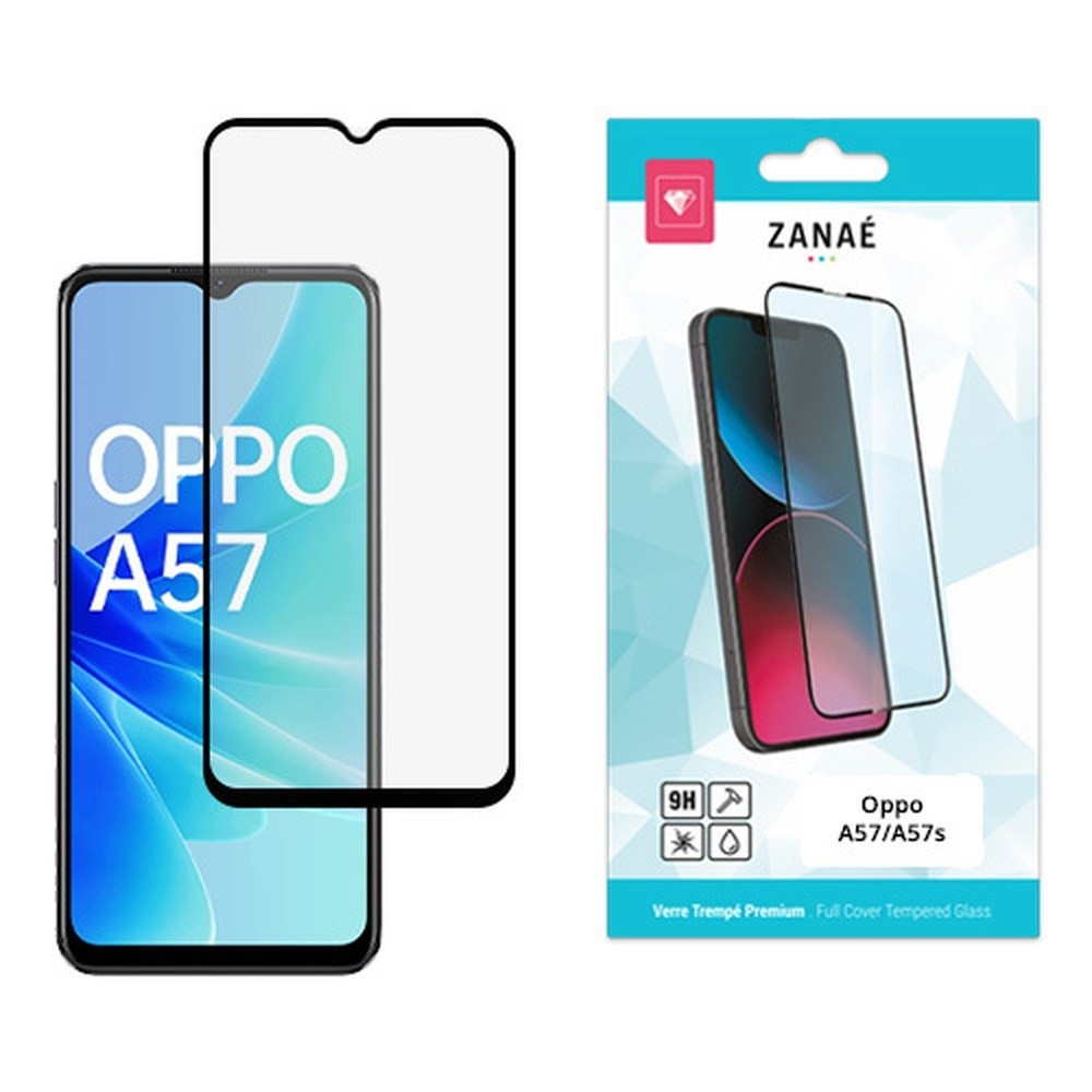 Film de protection verre trempé noir pour Oppo A57 5G/A77 5G