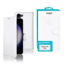 Étui Zanae Wallet pour Samsung Galaxy S23 Plus en blanc