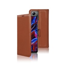 Étui Portefeuille Zanae marron compatible avec Xiaomi Redmi Note 12 5G et Poco X5