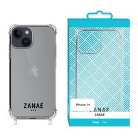 Coque iPhone 14 transparente avec logo et anneaux intégrés
