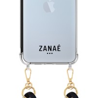 Coque transparente Zanae avec logo et anneaux pour iPhone 13 Pro