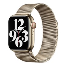 Bracelet métallique doré compatible avec Apple Watch