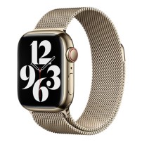 Bracelet métallique doré compatible avec Apple Watch