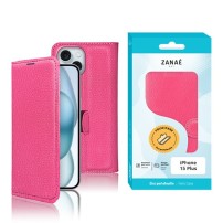 Étui Portefeuille Fushia pour iPhone 15 Plus