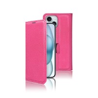 Étui Portefeuille Fushia pour iPhone 15 Plus