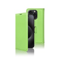 Étui Portefeuille Zanae pour iPhone 15 Pro Max de couleur verte