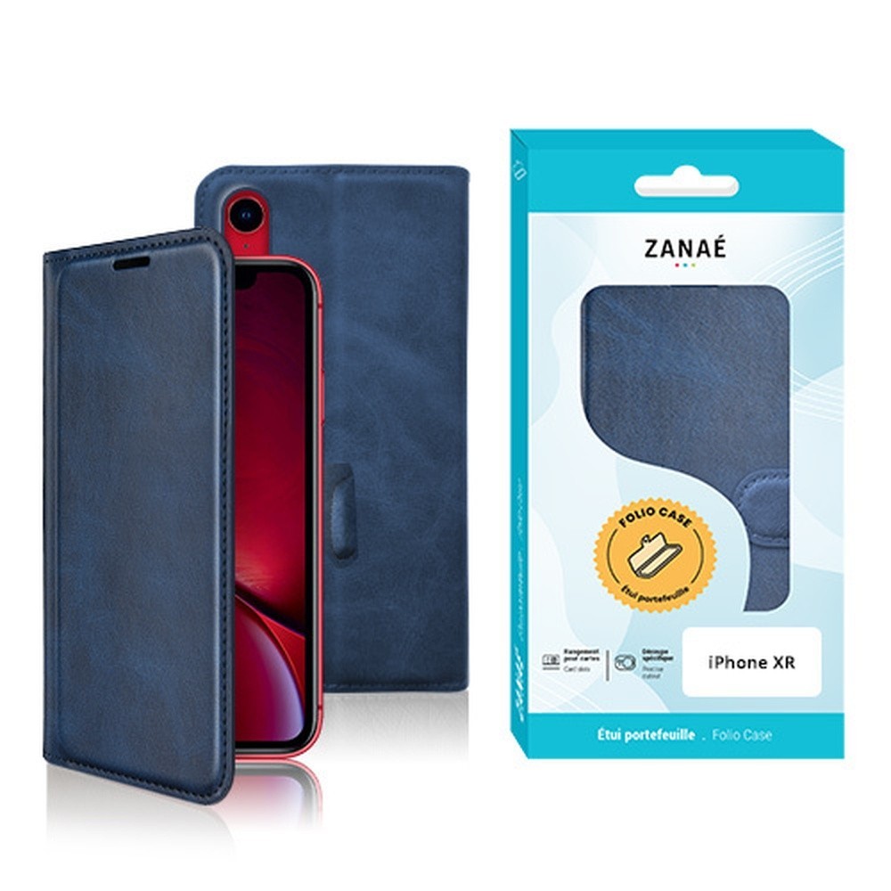 Etui Portefeuille Zanae Columbia marine pour iPhone XR