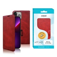 Etui portefeuille rouge pour iPhone 13 Pro Max