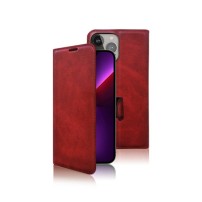 Etui portefeuille rouge pour iPhone 13 Pro Max
