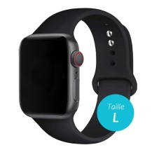 Bracelet en silicone noir pour Apple Watch 38/40mm