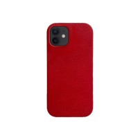 Coque Winter Whisper rouge pour iPhone 12 et 12 Pro.