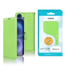 Élégant Étui Portefeuille Zanae pour iPhone 16 Vert