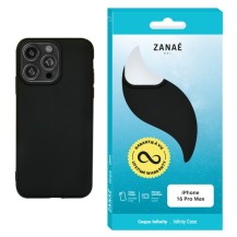 Coque Infinity noire pour iPhone 16 Pro Max.