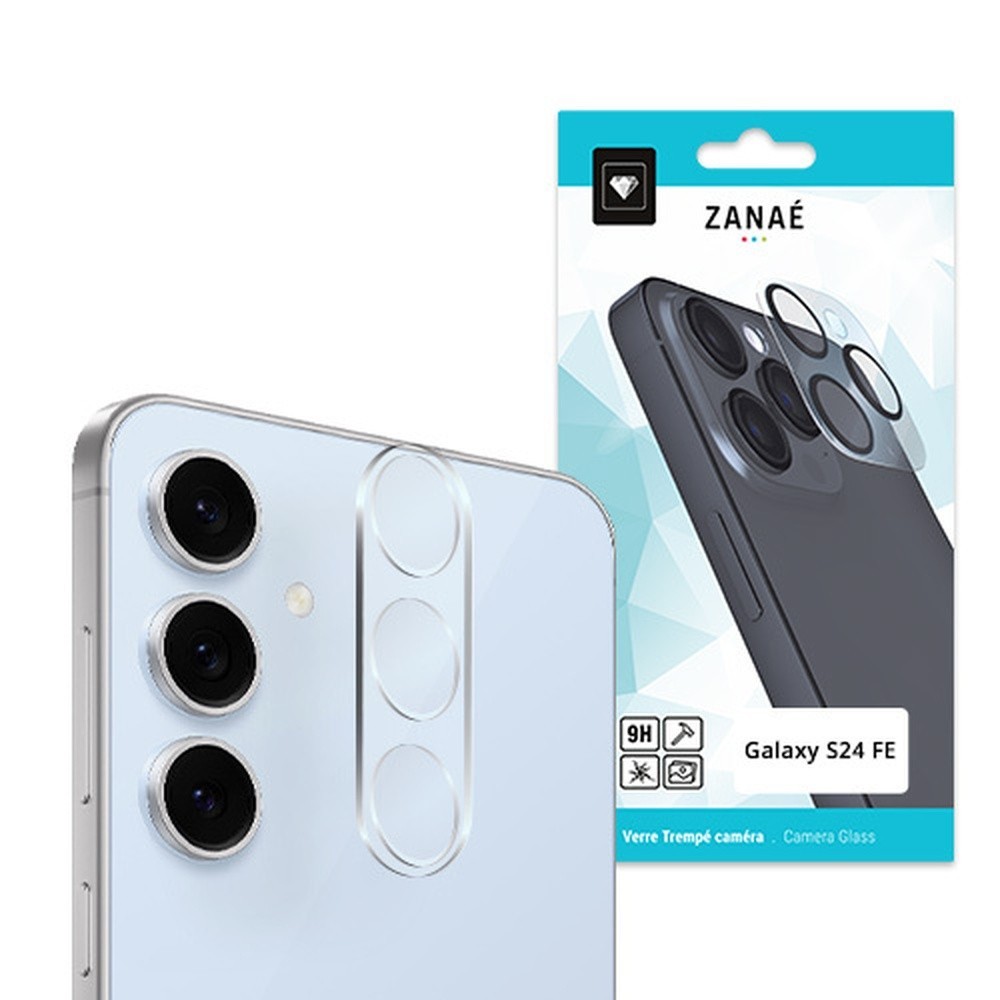 Verre trempé pour caméra du Galaxy S24 FE en transparence