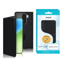 Etui Portefeuille Zanae pour Xiaomi 15 Pro Noir