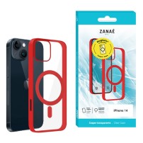 Coque rouge compatible MagSafe pour iPhone 14