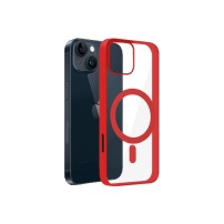 Coque rouge compatible MagSafe pour iPhone 14