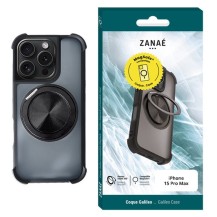 Coque Galileo MagSafe noire pour iPhone 15 Pro Max