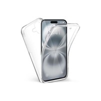 Coque 360 Transparente pour iPhone 17 vue de face et d'arrière