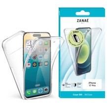 Coque 360 transparente pour iPhone 17 Pro offrant une protection complète
