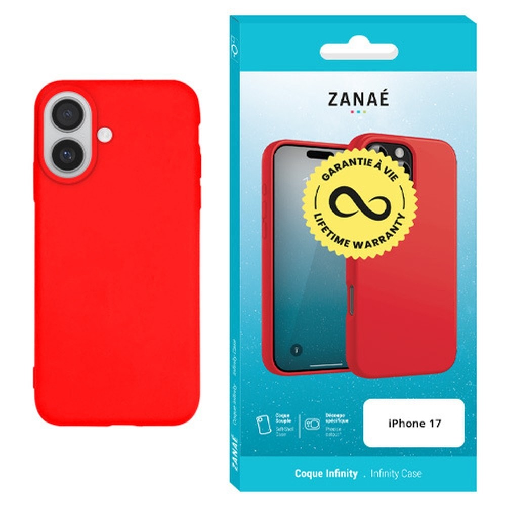 Coque Infinity rouge pour iPhone 17