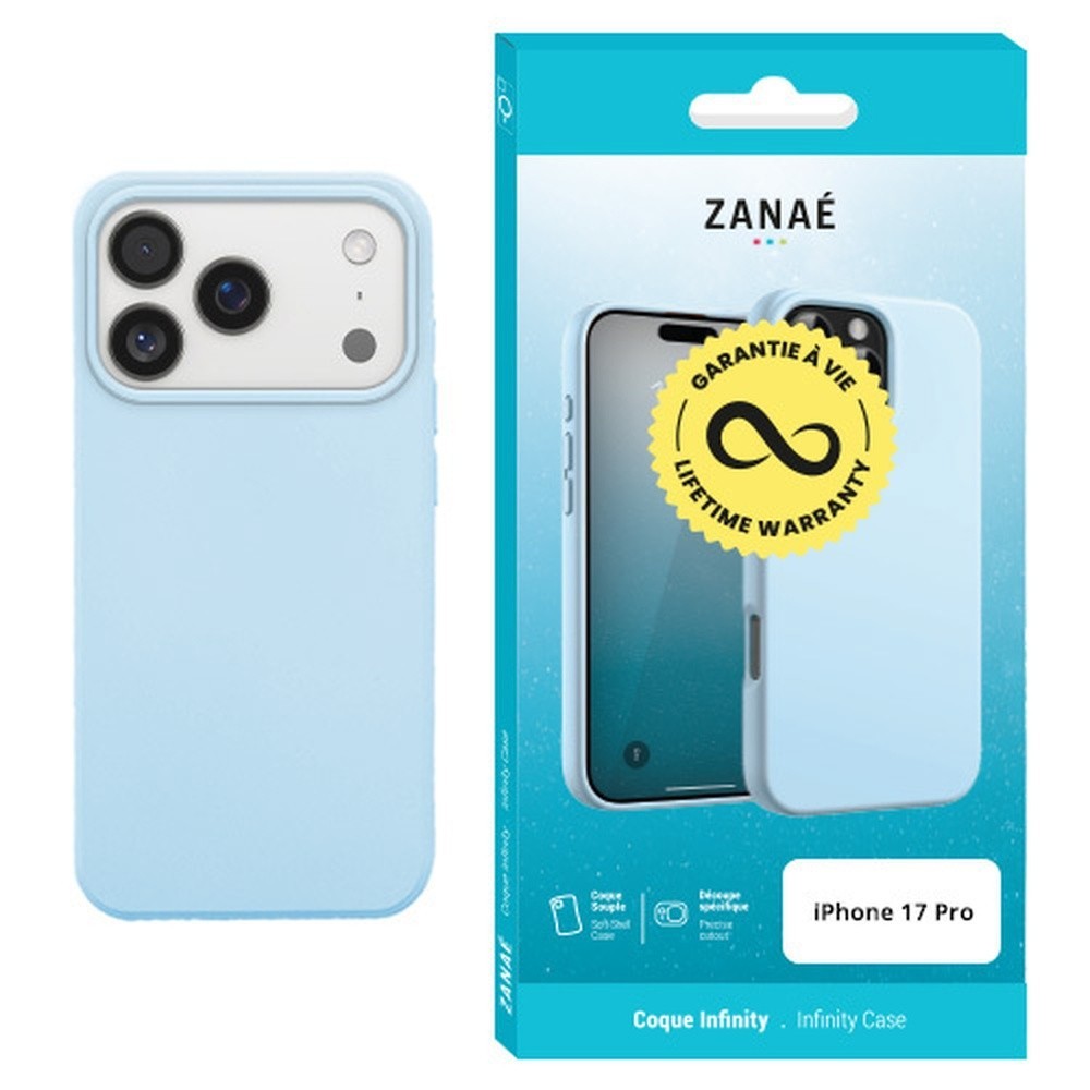 Coque Infinity Bleu Clair pour iPhone 17 Pro