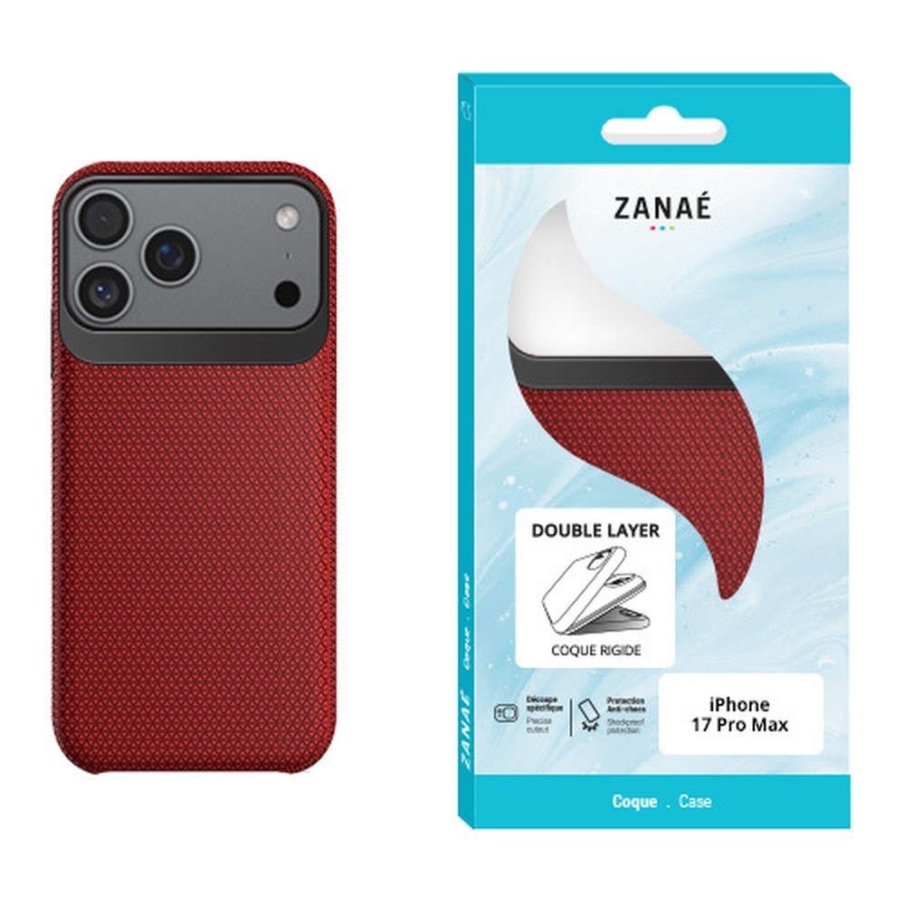 Coque Double Layer rouge pour iPhone 17 Pro Max