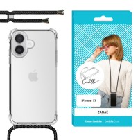 Coque transparente avec cordon pour iPhone 17