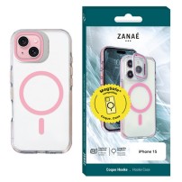 Coque Hooke MagSafe rose pour iPhone 15