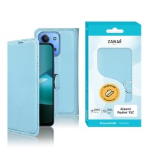 Etui Portefeuille Zanae bleu clair pour Redmi 15C