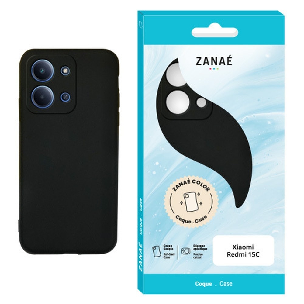 Coque Zanae Color noire pour Redmi 15C