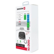 Batterie 10000mAh Swissten avec câbles Lightning et USB-C intégrés