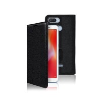 Étui portefeuille noir pour Xiaomi Redmi 6
