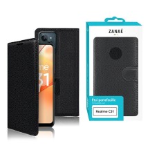 Etui Portefeuille Zanae Noir pour Realme C31