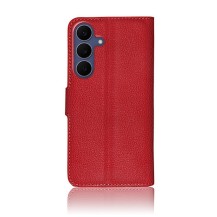 Étui portefeuille rouge pour Galaxy S25 FE en situation