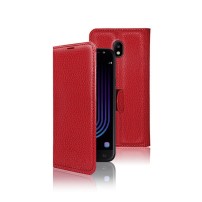 Etui portefeuille rouge pour Samsung Galaxy J3 (2017)