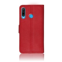 Étui portefeuille rouge Zanae compatible Huawei P30 Lite et P30 Lite XL
