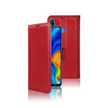 Étui portefeuille rouge Zanae compatible Huawei P30 Lite et P30 Lite XL