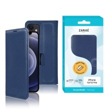 Etui portefeuille Zanae marine pour iPhone 12 et 12 Pro