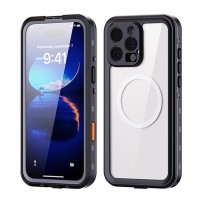 Coque étanche noire pour iPhone 16 Pro Max
