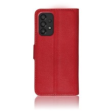 Vue de face de l'étui portefeuille rouge pour Samsung Galaxy A33 5G