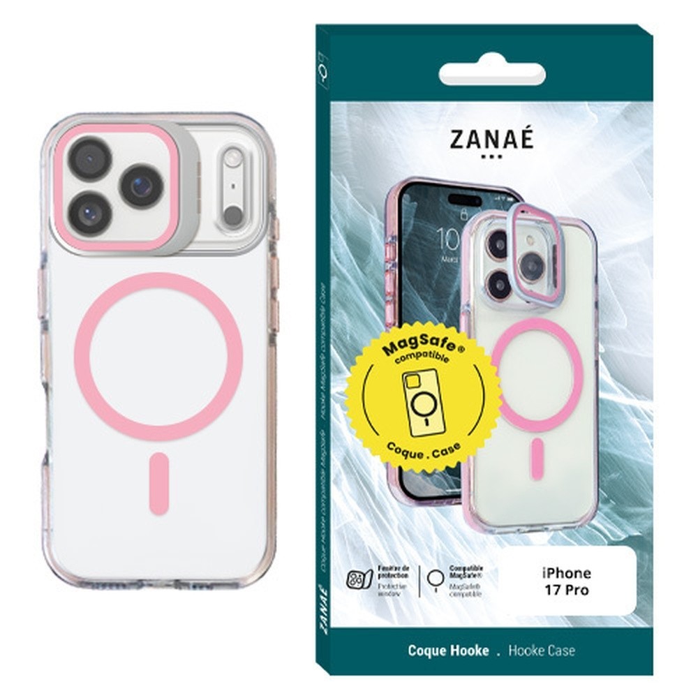 Coque Hooke MagSafe Rose pour iPhone 17 Pro