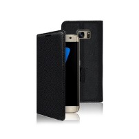 Étui portefeuille noir pour Samsung Galaxy S7 Edge