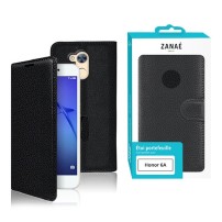 Etui Portefeuille Noir pour Huawei Honor 6A