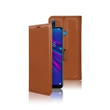 Etui portefeuille Zanae marron pour Huawei Y6 et Honor 8A