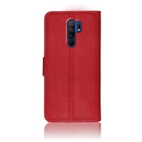Etui portefeuille Zanae rouge pour Xiaomi Redmi 9