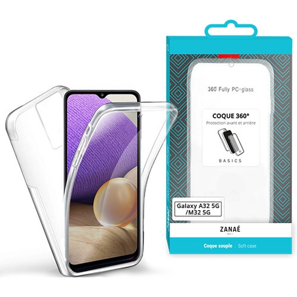 Coque 360 transparente pour Galaxy A32 et M32 5G