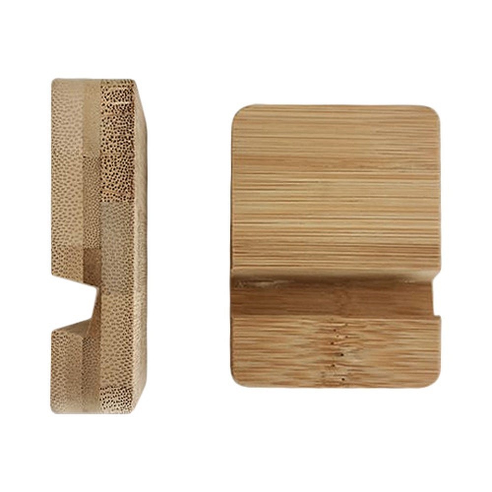 Support smartphone en bambou pour bureau