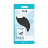 Coque Double Layer iPhone 14 en noir élégante et antichoc