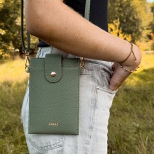 Crossbody phone bag Break Time en kaki